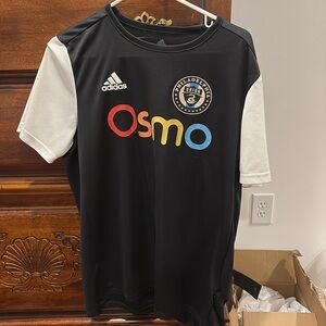 both black and grey philadelphia union soccer osmo practice squad jerseys